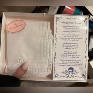 Simply Charming Baby Keepsake Bonnet White Christening Heirloom Gift